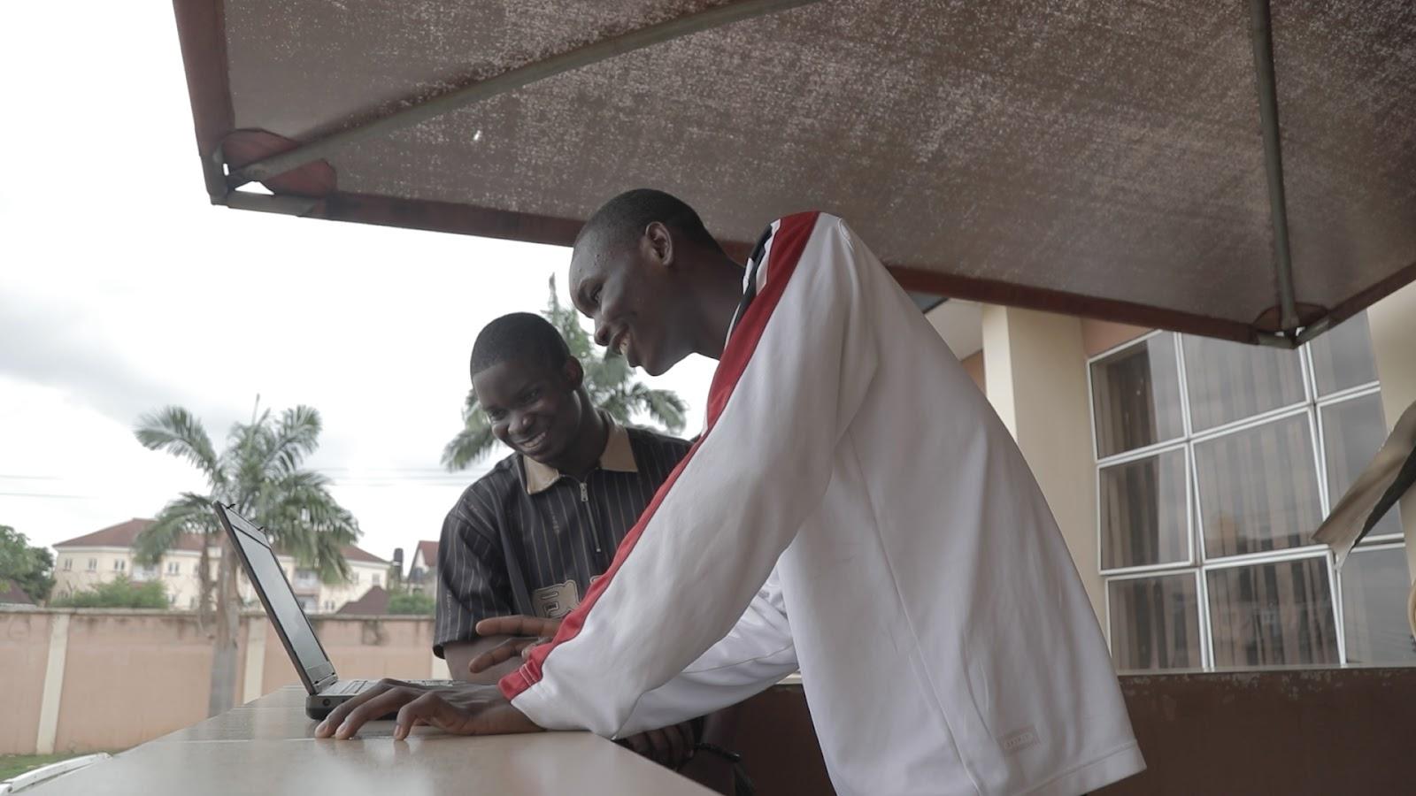 Collaboration at an Enugu digital workspace