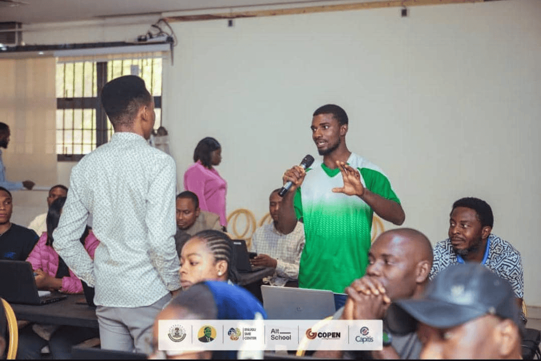 An entrepreneur at an Enugu SME training cohort