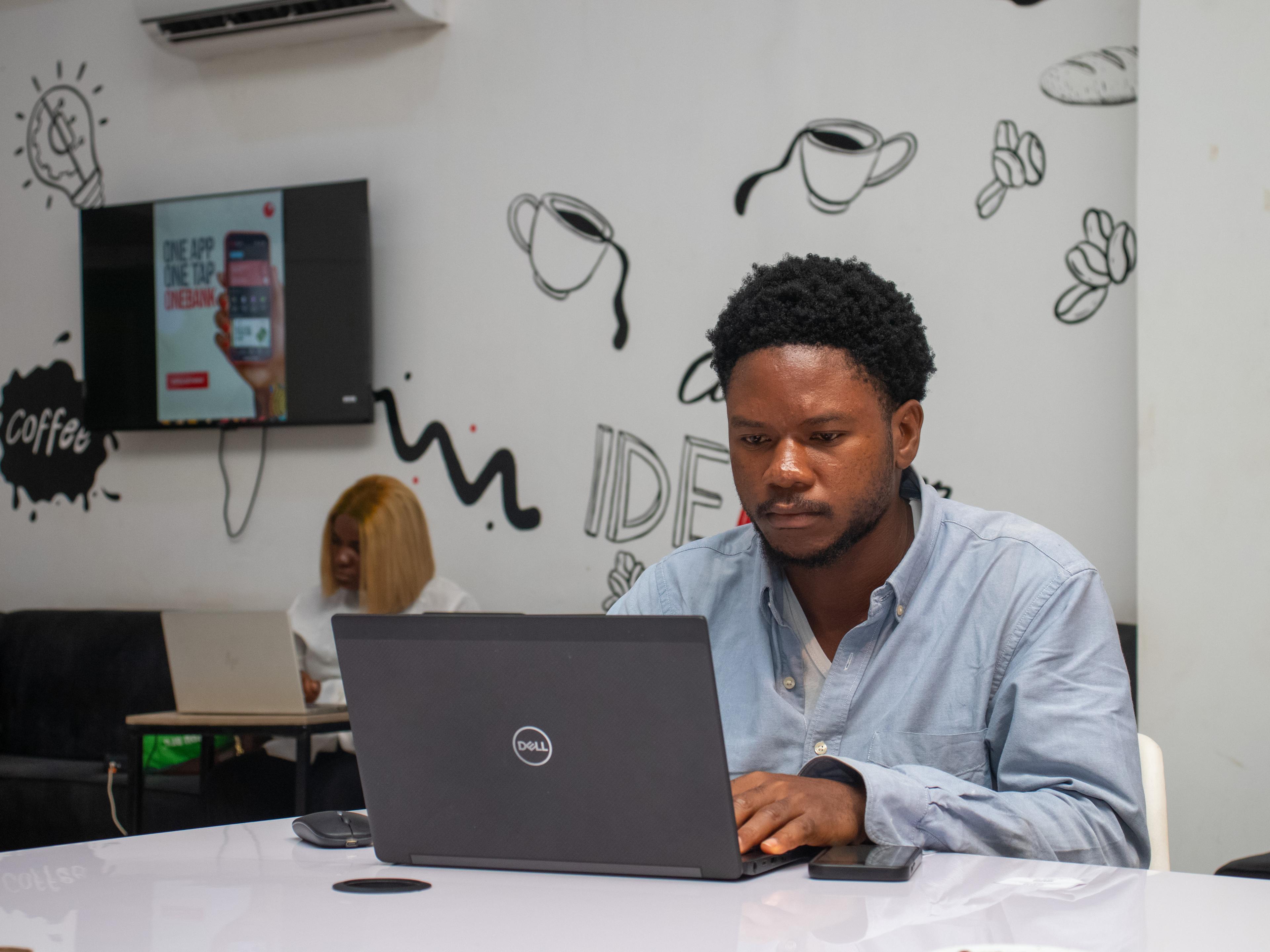A developer at work during Enugu tech training